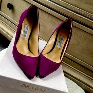 Jimmy Choo suede pump(magenta)